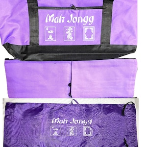 Mahjong Mahj Mahjong Carry Empty Bag + Two Bags Purses for Tiles + Bag for Rack FREE Shipping