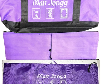 Mahjong Mahj Mahjong Carry Empty Bag + Two Bags Purses for Tiles + Bag for Rack FREE Shipping