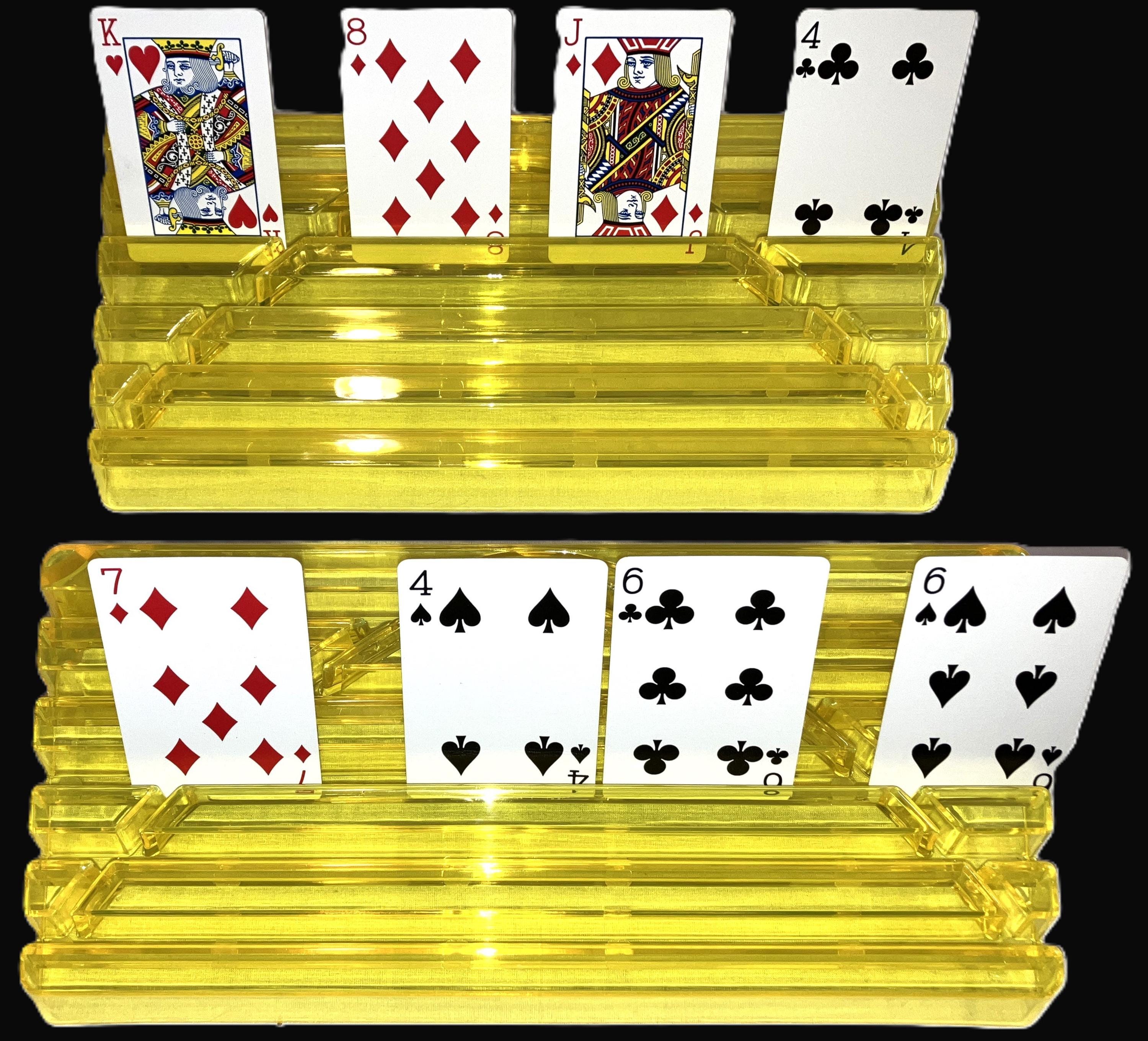 【サカママ】キャバリア カードスタンド4個セット Playing Cards Plastic Holder 2 Racks Hands Free Hand & Foot Super