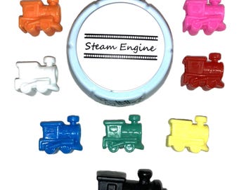 Mexican Train Domino Steam Engine Sound Button, 8 Markers and Black Train with Free Shipping