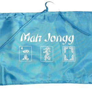 Mahjong Mahj Mah jong Real 100% Blue DENIM Empty Carry Bag + Two DENIM Bags Purses for Tile + Bag for Racks, Total 4 Bags with Free Shipping zdjęcie 3