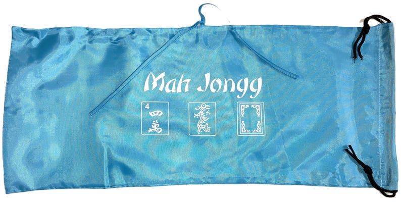 Mahjong Mahj Mah jong Real 100% Blue DENIM Empty Carry Bag + Two DENIM Bags Purses for Tile + Bag for Racks, Total 4 Bags with Free Shipping zdjęcie 3