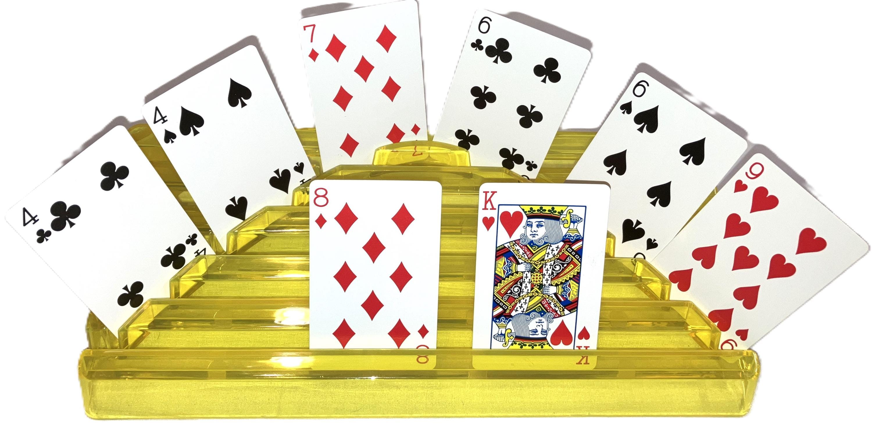 Playing Cards Plastic Holder 2 Racks Hands Free Hand & Foot Super