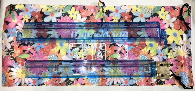 Mahjong Set Carry Bag, Deluxe Empty Bag + 2 Pouches for Tiles + Bag for Racks = 4 Bags with Free Shipping afbeelding 7