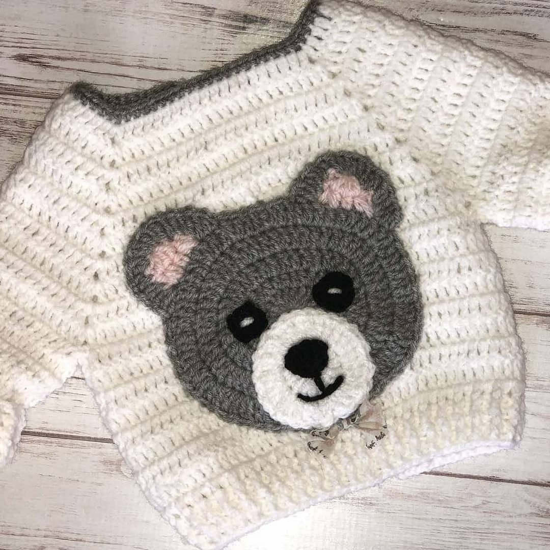 Crochet Sweater Teddy Bear Pattern Etsy