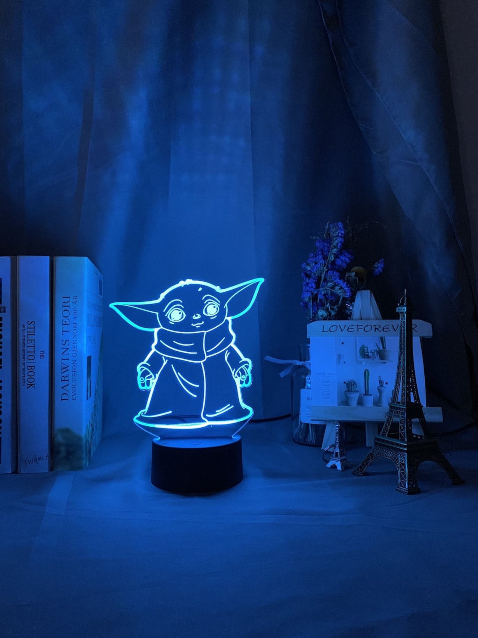 Baby yoda LED Multicolor Night Light Lamp custom neon sign Etsy