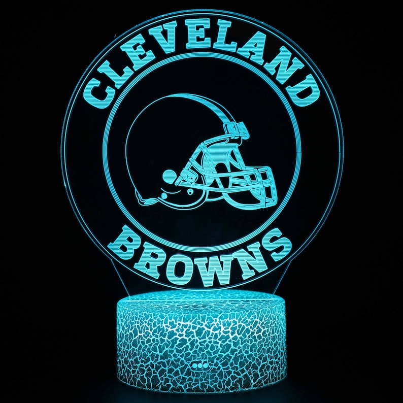 custom neon sign light,Bedside Lamp Decal Cleveland Browns lamp decor LED Multicolor Night Light Lamp