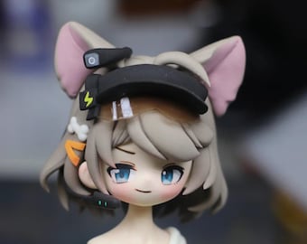 CHIBI - Air/Light Clay Figure Commission – Handmade Chibi Style Figure from Custom Games, Anime & OC Character figurines for Collection