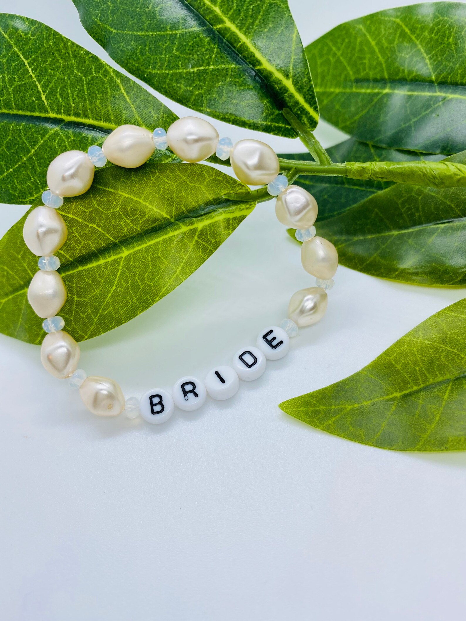 BRIDE Beaded Bracelet Polymer Clay Bracelet Heishi | Etsy