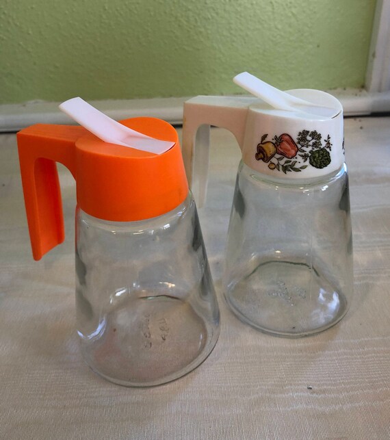 Two Gemco 6 Glass Syrup Dispenser Etsy