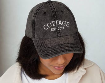 Embroidered Cap Cottage Est. 2017, mm Hockey Romance merch, Heated Rivalry Hat