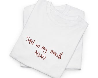 Spit in my mouth Hudson Williams Quote - Unisex Heavy Cotton Tee Heated Rivalry