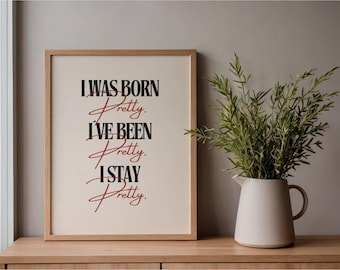 Hudson Williams Quote Rolled Poster - I was born pretty