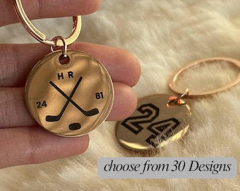 Keychain Heated Rivalry with Double-Sided Engraving - rose-gold 1 piece - Hockey Romance