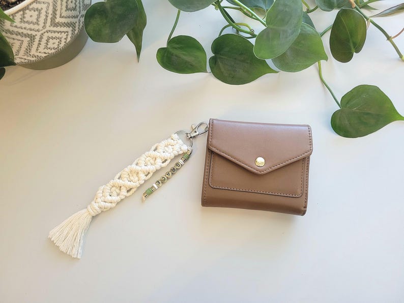 Personalized Macrame Keychain Etsy