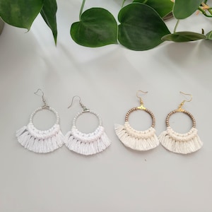 Makramee Perlen Creolen