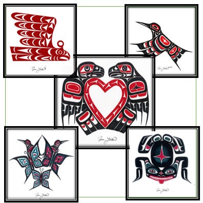Jason Laclair Pacific Northwest Indigenous Artist Coasters. This