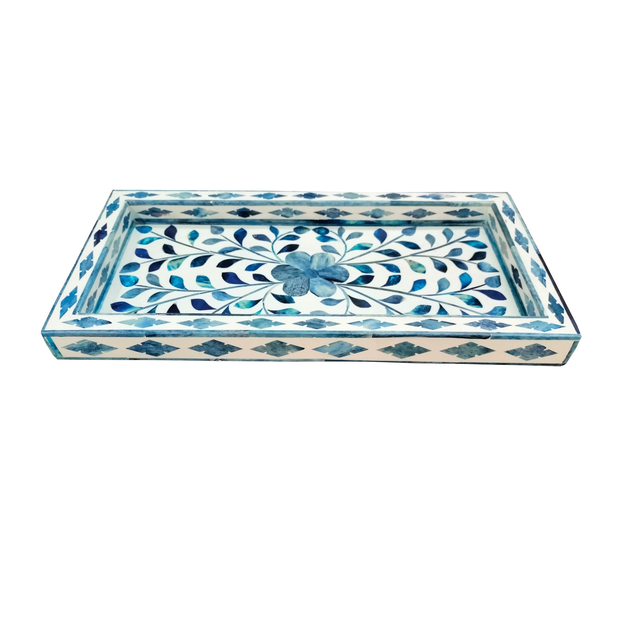 Handmade Bone Inlay Serving Kitchen Tray Dining Table Tray Etsy