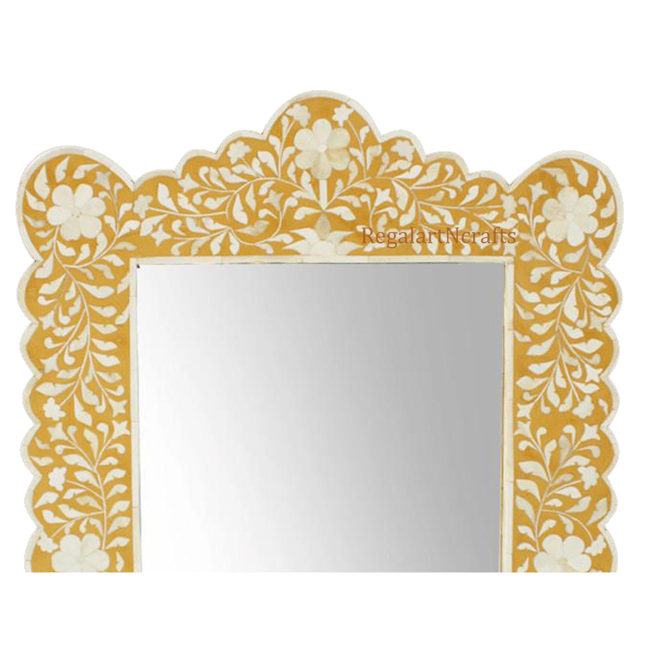 Marco de espejo hueso incrustación dormitorio baño decoración | Etsy