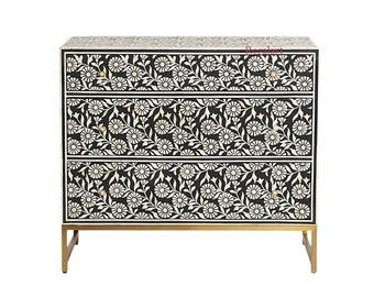Vintage Chest Of Drawers/ Dressers Table Table Bone Inlay Furniture Home Decor Christmas Gifts
