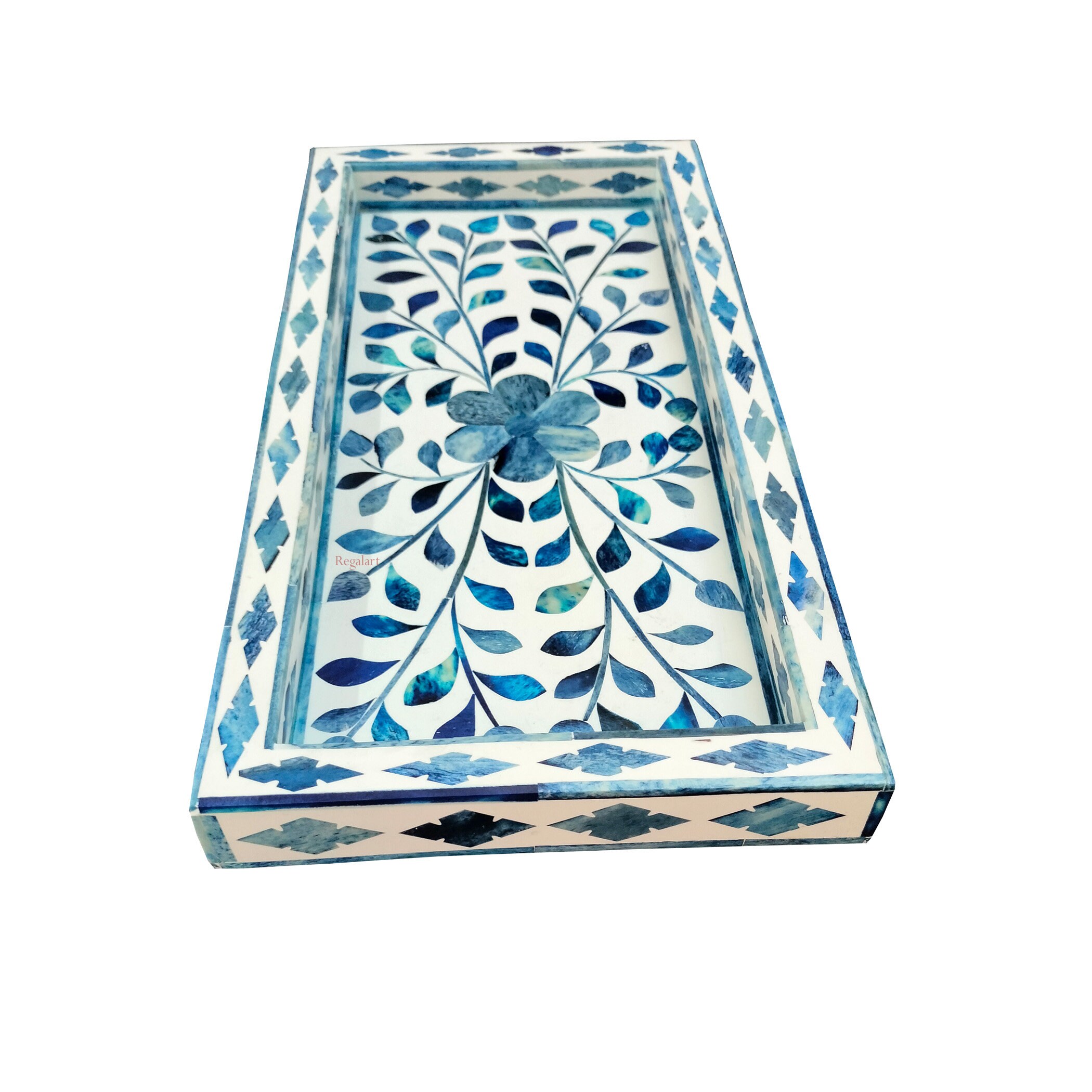 Handmade Bone Inlay Serving Kitchen Tray Dining Table Tray Etsy