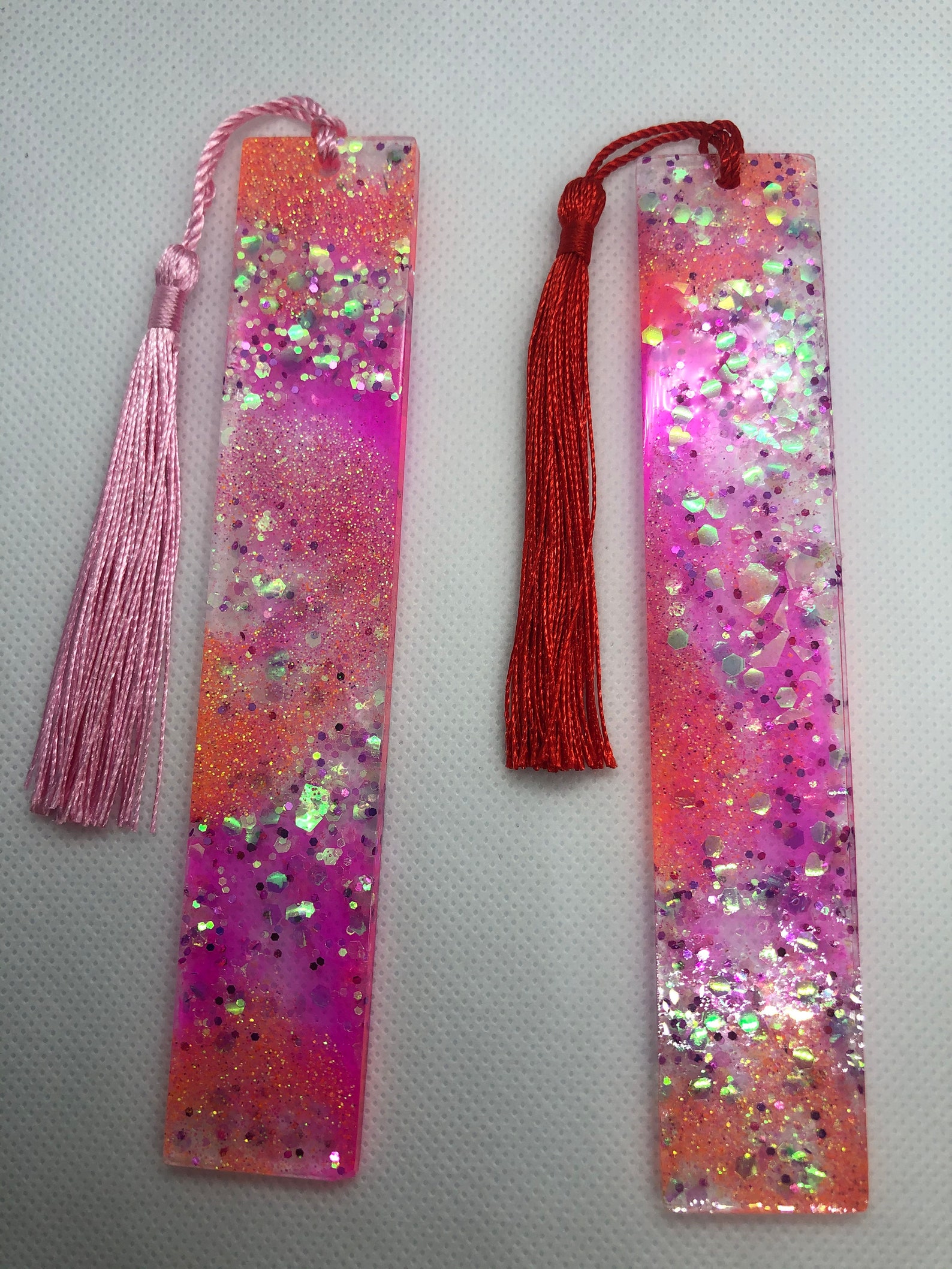 Handmade Pink Glitter Resin Bookmark Comes with Handmade Etsy