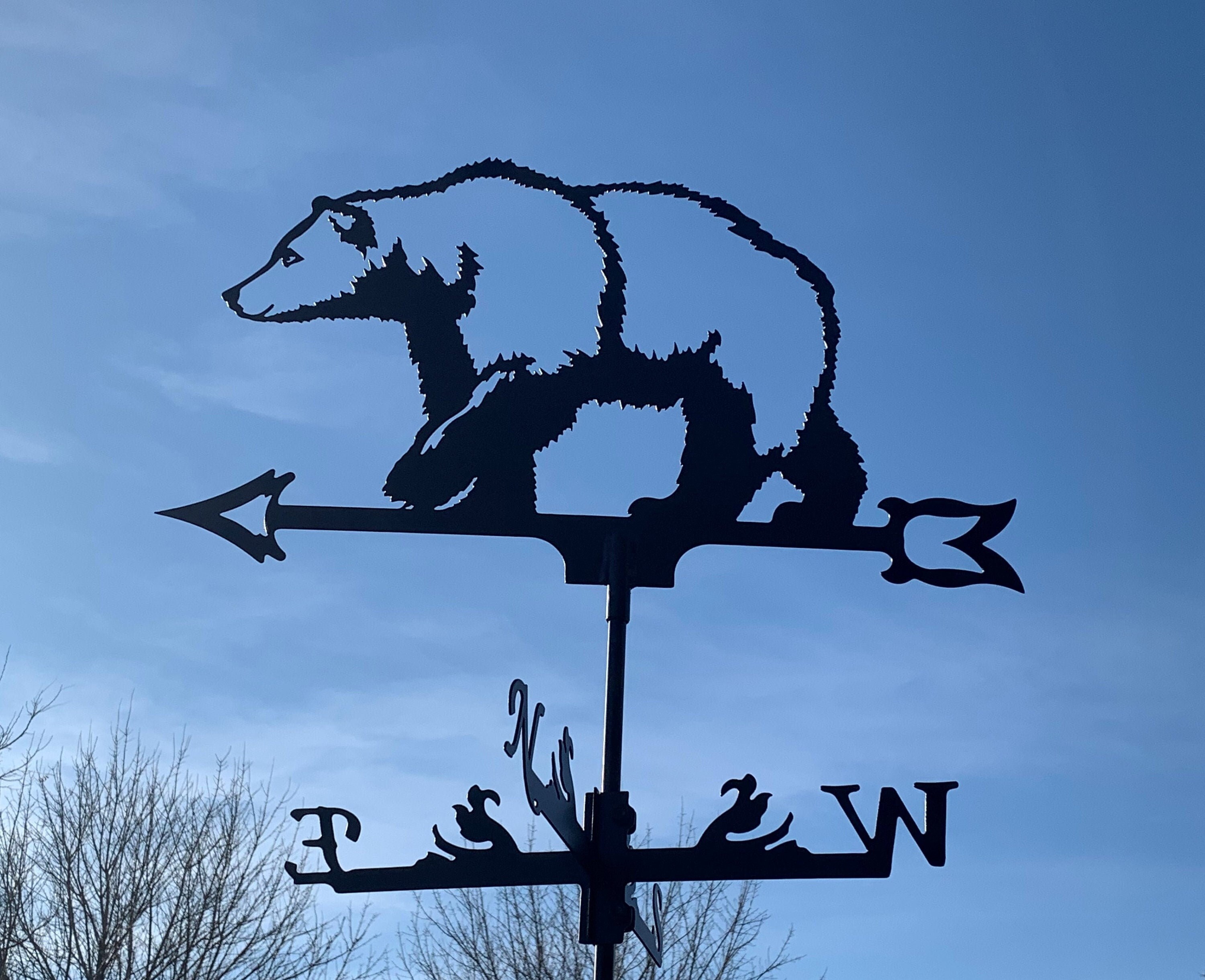 Bear Weathervane Metal Decor Housewarming Gift Outdoor Decor Etsy