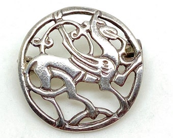 La bête Quendale vintage broche en argent sterling Viking Heritage Ecosse