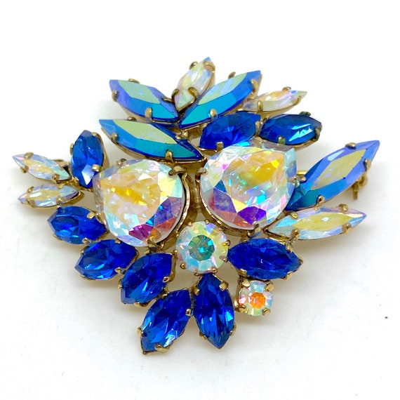 Belle Broche Strass Multicolore Sur Métal Argenté - Sécurité - Neuf Avec étiquette