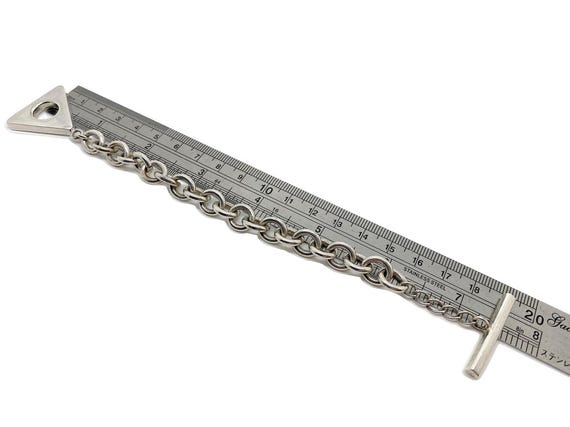 Unique Geometric Triangular Toggle Rolo Chain 925… - image 10
