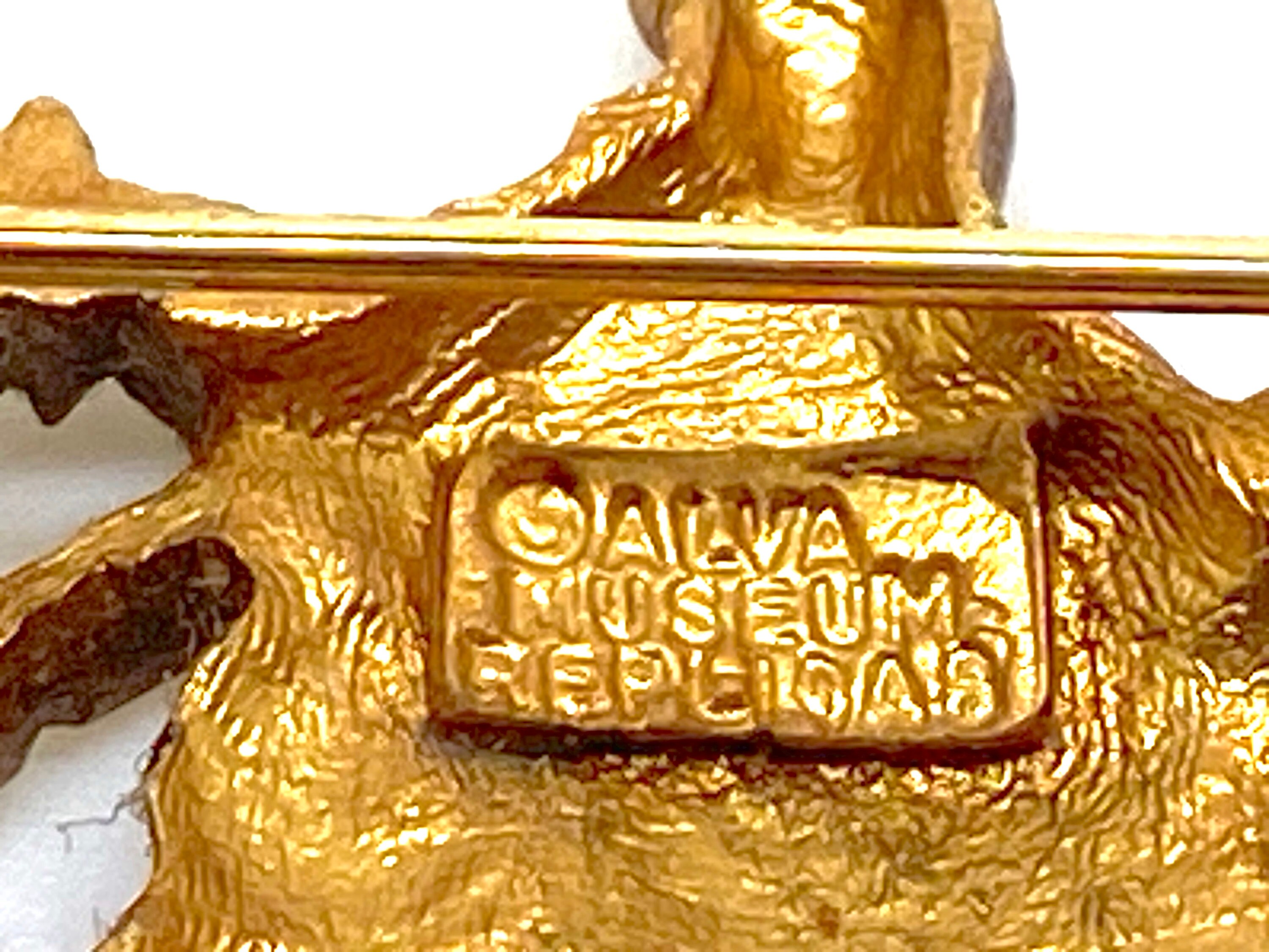 Alva Museum Replica Brooch Asian Musician Trio - Signed - Etsy