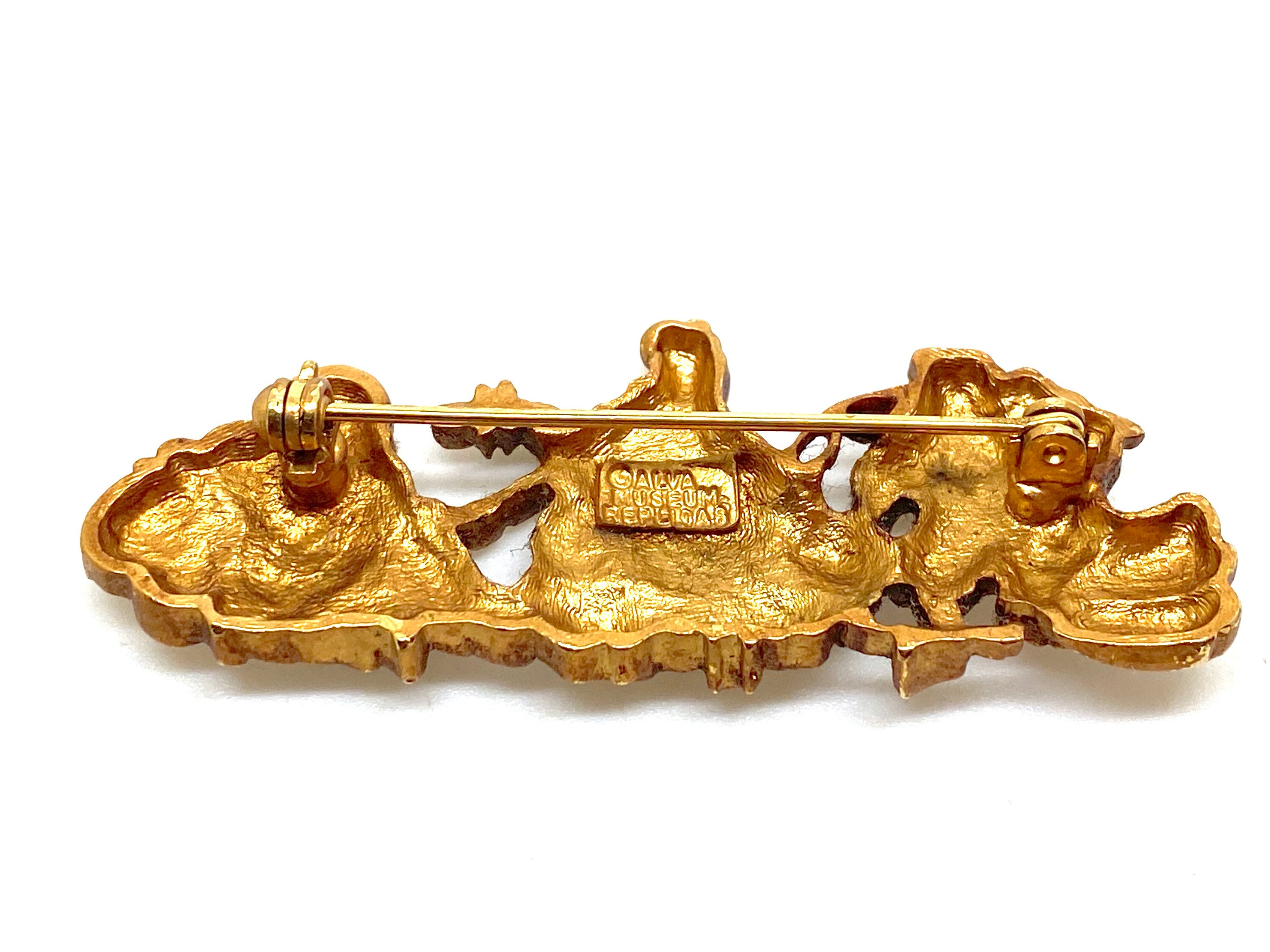 Alva Museum Replica Brooch Asian Musician Trio - Signed - Etsy