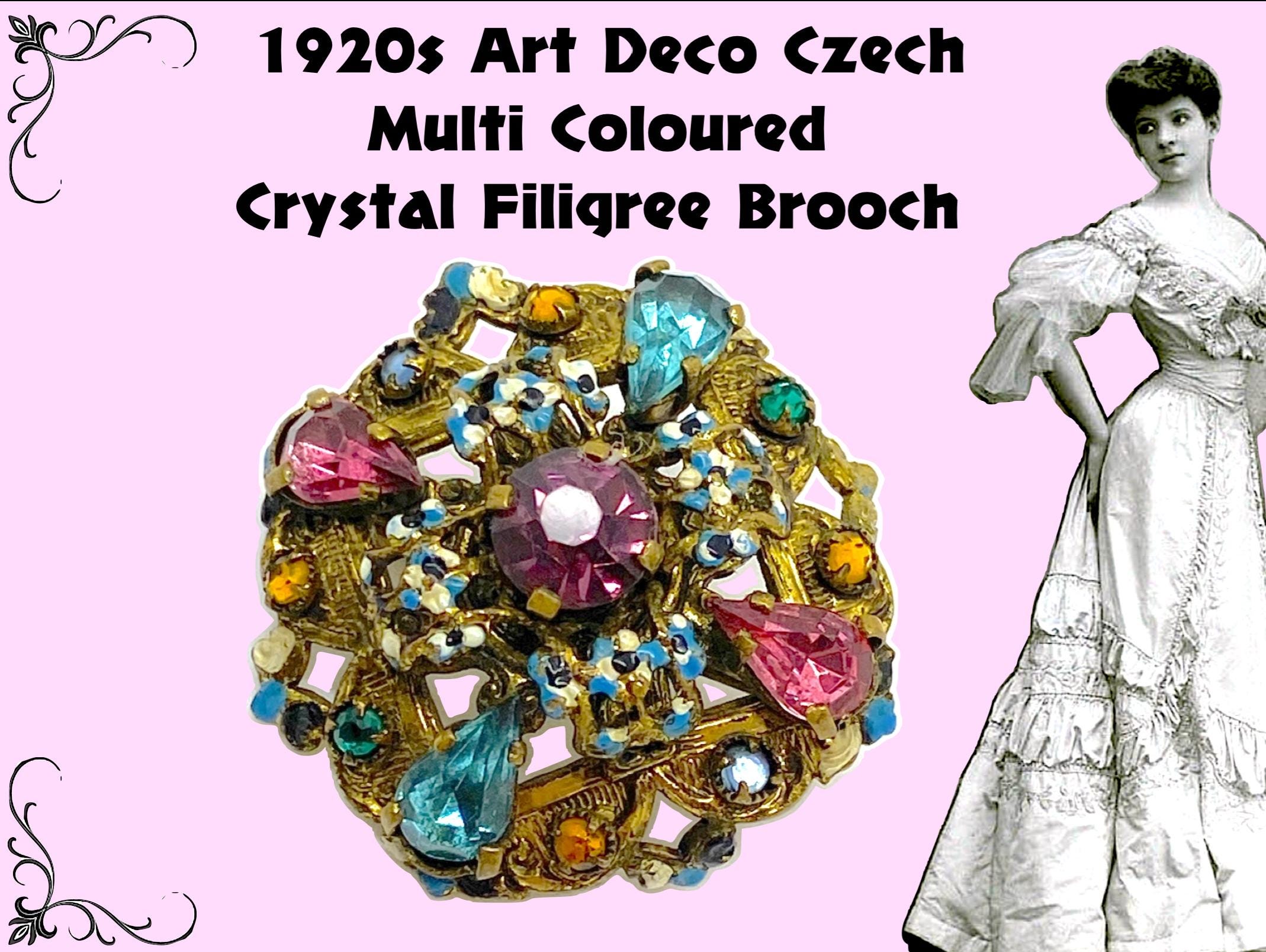Broche extra grande de plumas y crstal Regalo para ella - Etsy España