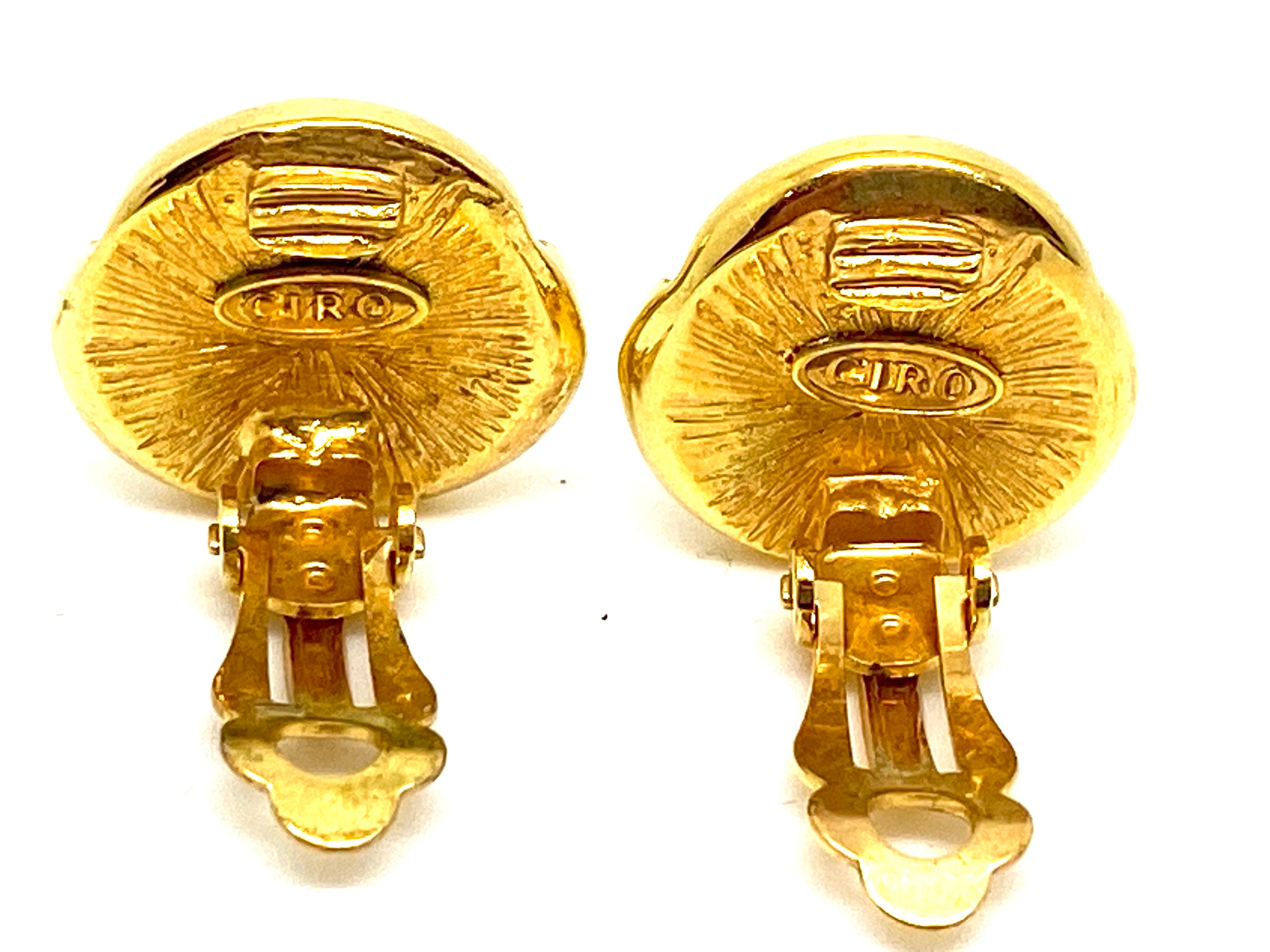 Vintage 1980's Ciro Pearl Clip Earrings - High End Quality