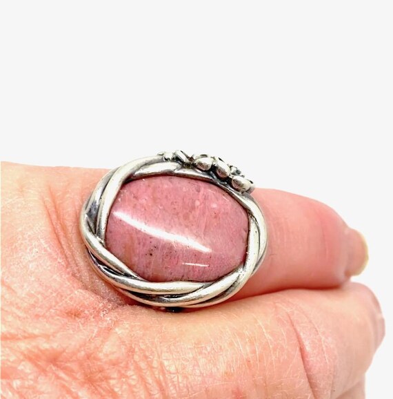 Large Native American Statement Pink Rhodonite Ge… - image 7