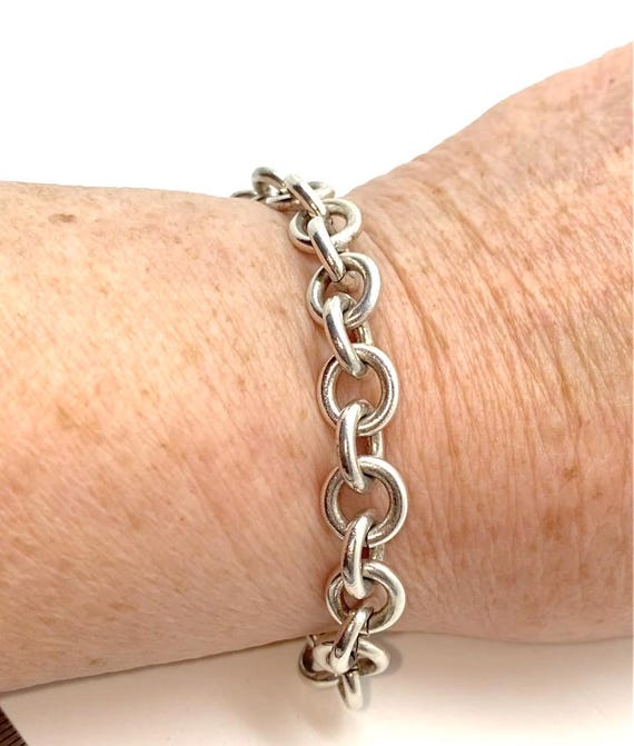 Unique Geometric Triangular Toggle Rolo Chain 925… - image 3