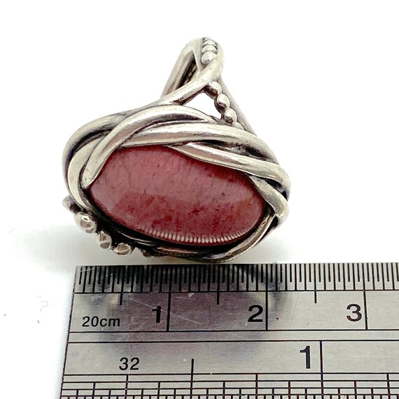 Large Native American Statement Pink Rhodonite Ge… - image 9