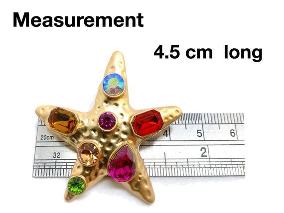 Kenneth Jay Lane Inspired Bejewelled Brushed Gold STARFISH