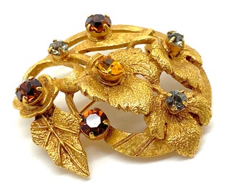 FLORENZA SPILLA VINTAGE Color Oro Con Cristallo Topazio Croce Di Malta Nuova EUR 140,00 - IT - Foto 6