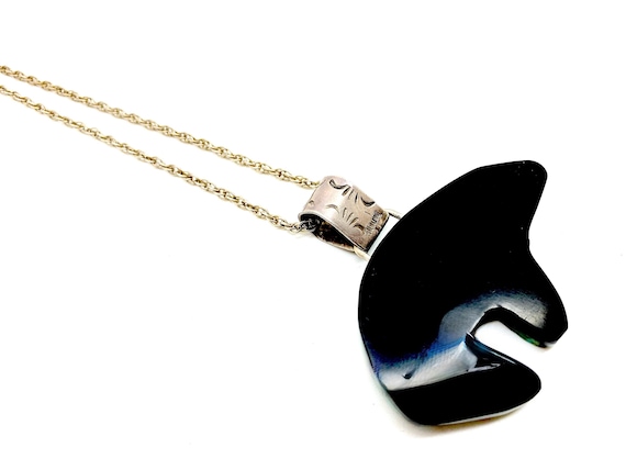 Large Native American Turquoise & Sterling Silver… - image 4