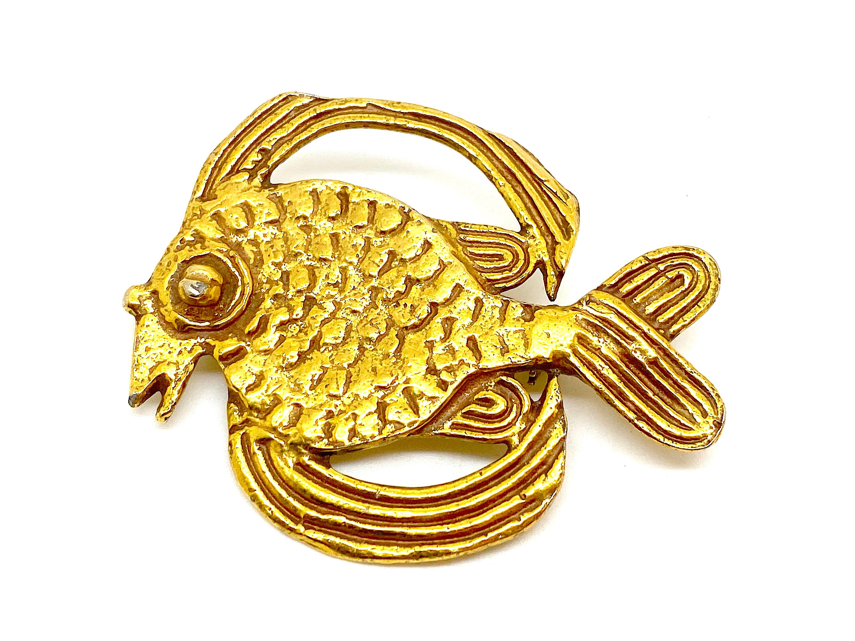 Mayan Flying Fish Brooch - Alva Studios Museum Replica - Etsy