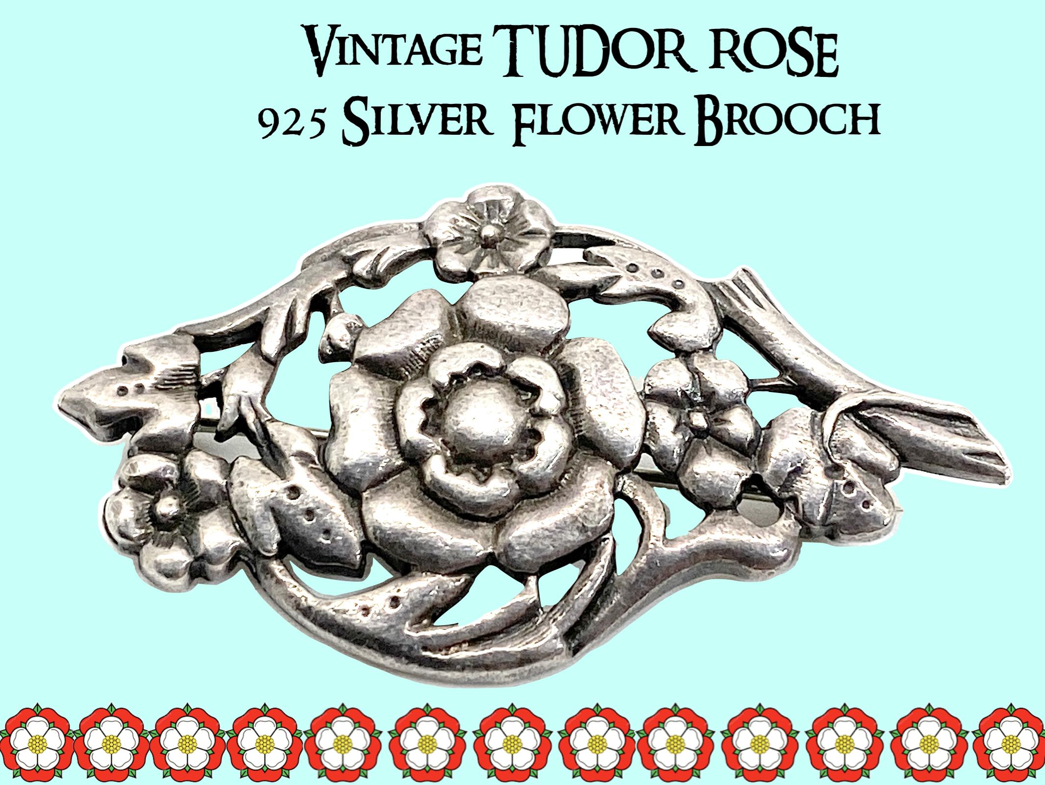 Broche Ancienne Argent Massif 925 – Art Déco/Art Nouveau – Motif Fleurs