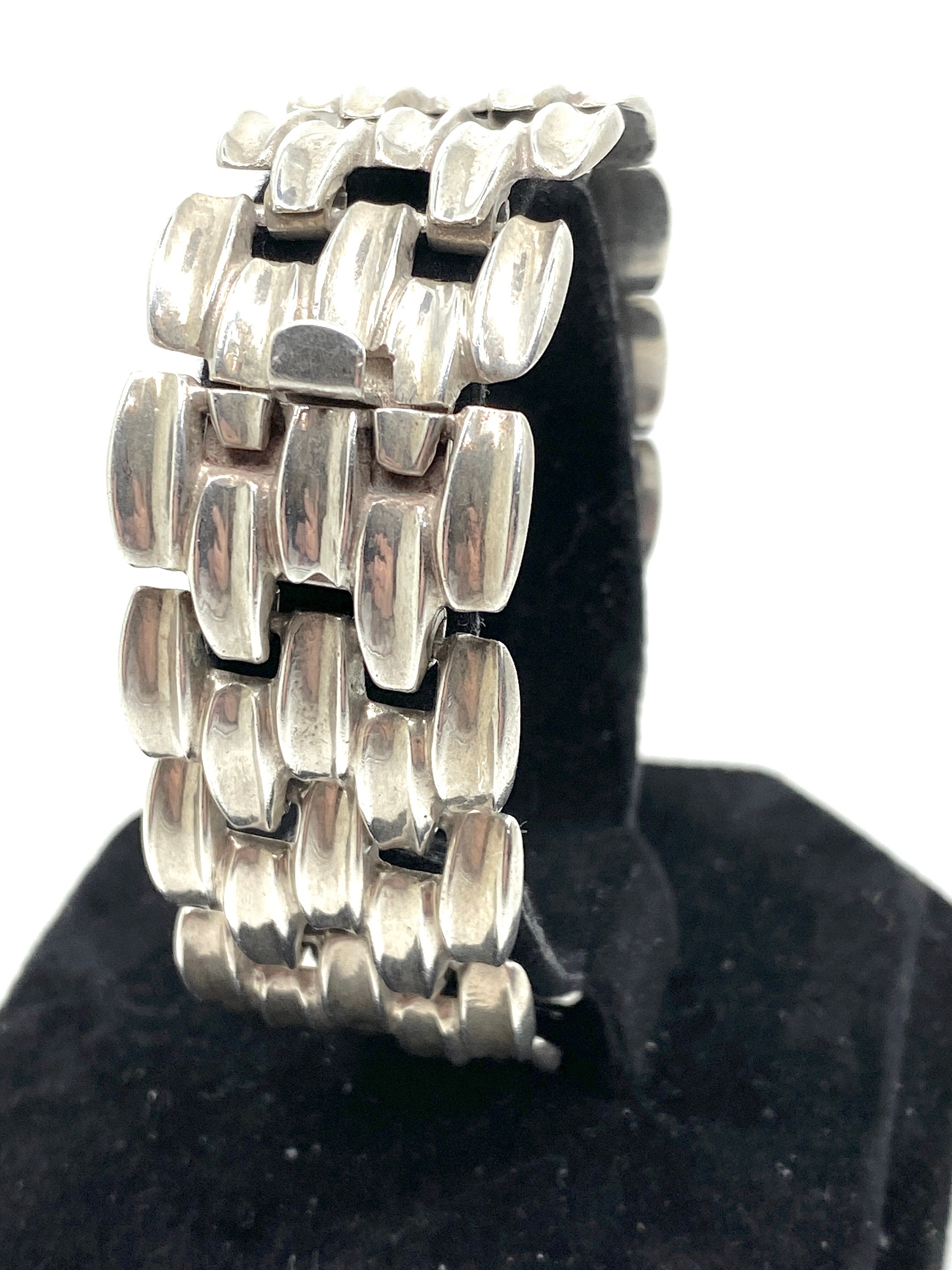 Fantastic Solid Silver Heavy 925 Bracelet Mexico 925 Weighs