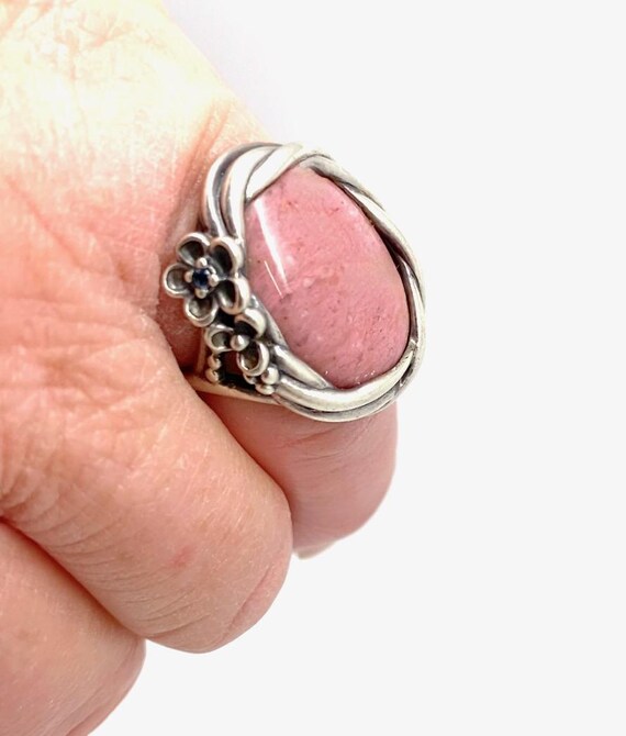 Large Native American Statement Pink Rhodonite Ge… - image 5