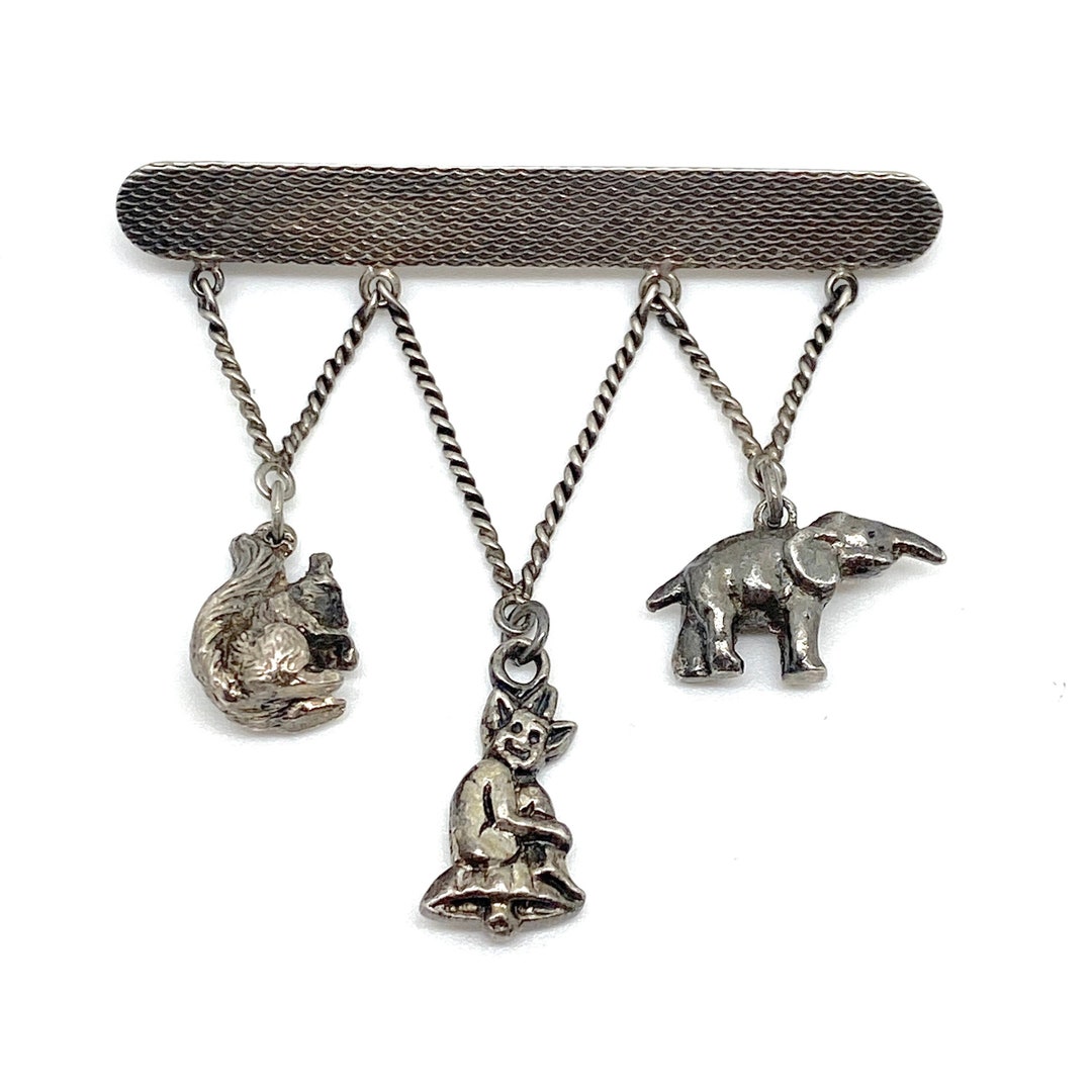 Broche victorienne ncienne en forme de croissnt de lune, or 15 crts