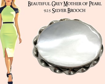 Broche Ancienne N.M. Thune - Argent Sterling Norvégien - Style Mariage Ou Parade