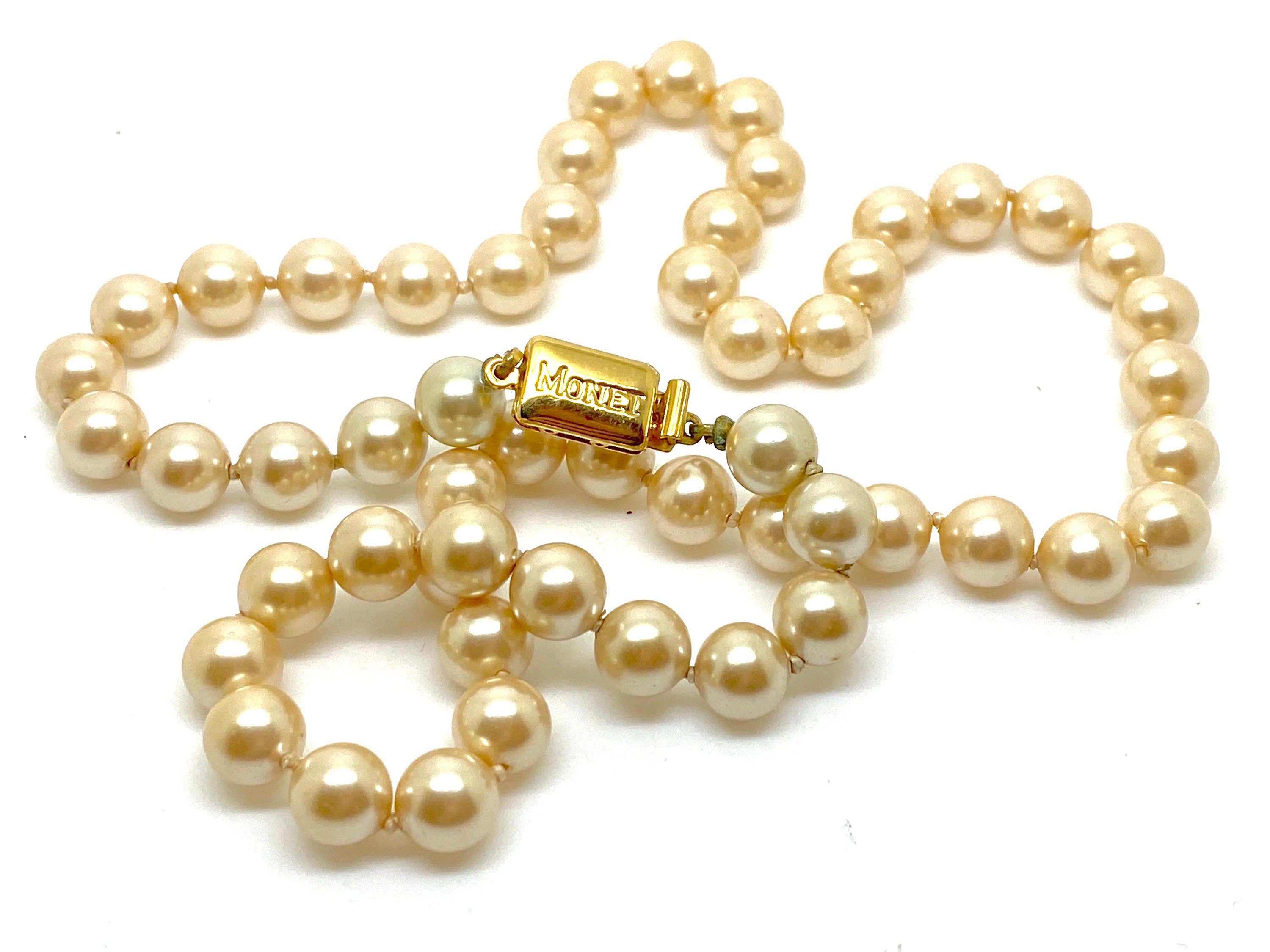 MONET Opera Length Simulated Pearls Necklace 30.0 Inch - Ruby Lane