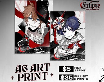 Genshin Impact A6 Art Print -Lunar Esclipe