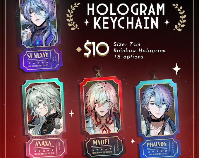 Hsr Keyboard Keychain Honkai Star Rail Hologram Keychain - HSR Red Carpet - Etsy