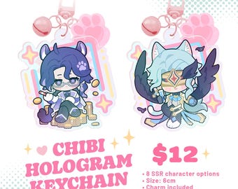 Meowshin Impact - Hologram Keychain (Genshin)